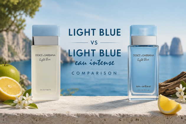 Light Blue vs Light Blue Eau Intense comparison